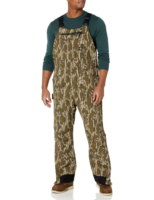 Mens Super Dux Relaxed Fit Insulated Camo Bib Overall
