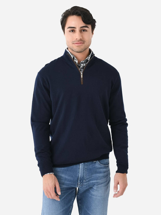 Men's Autumn Crest Quarter-Zip Sweater Navy